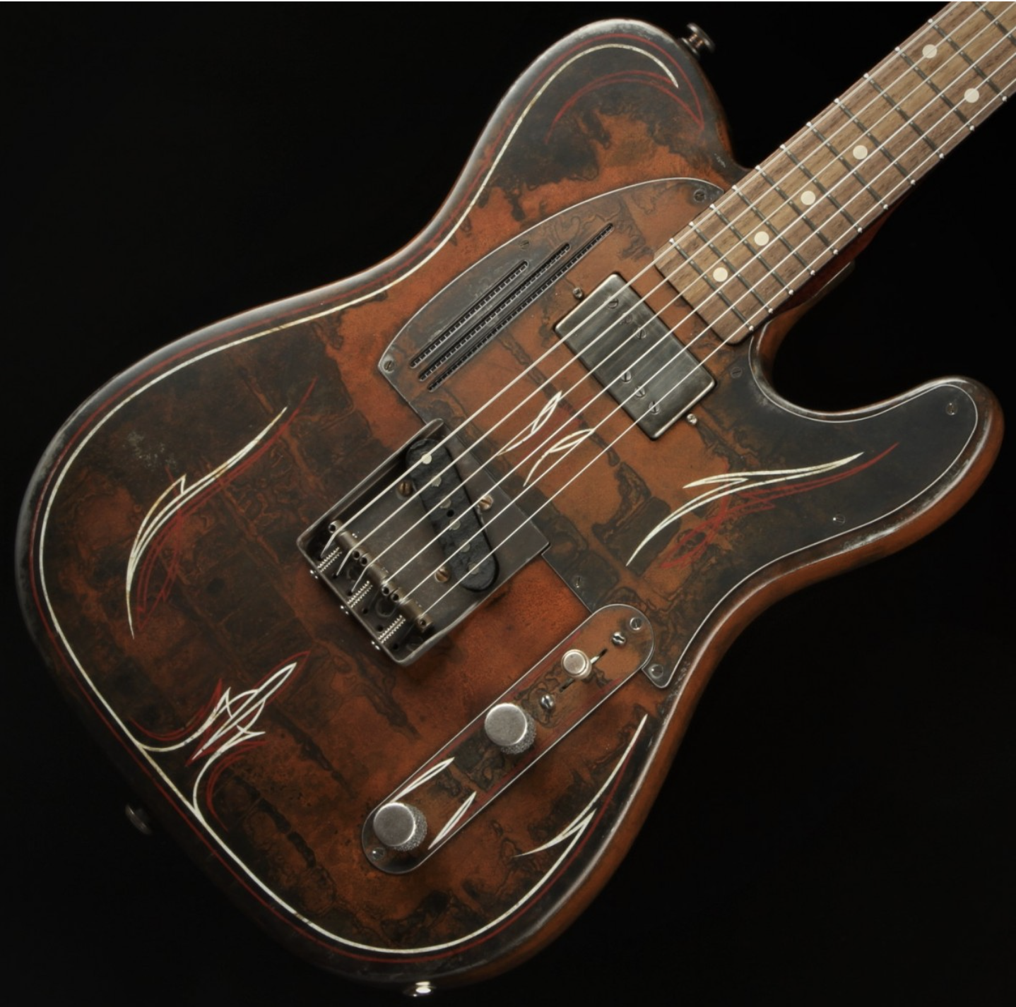 James Trussart Steelcaster - Rusty Pinstripe/Plain Back