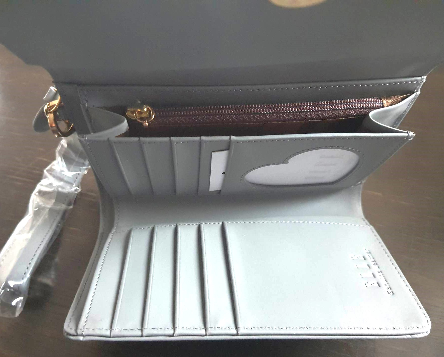 กระเป๋าสตางค์ ELLE เทา มีหู ใหม่ แท้