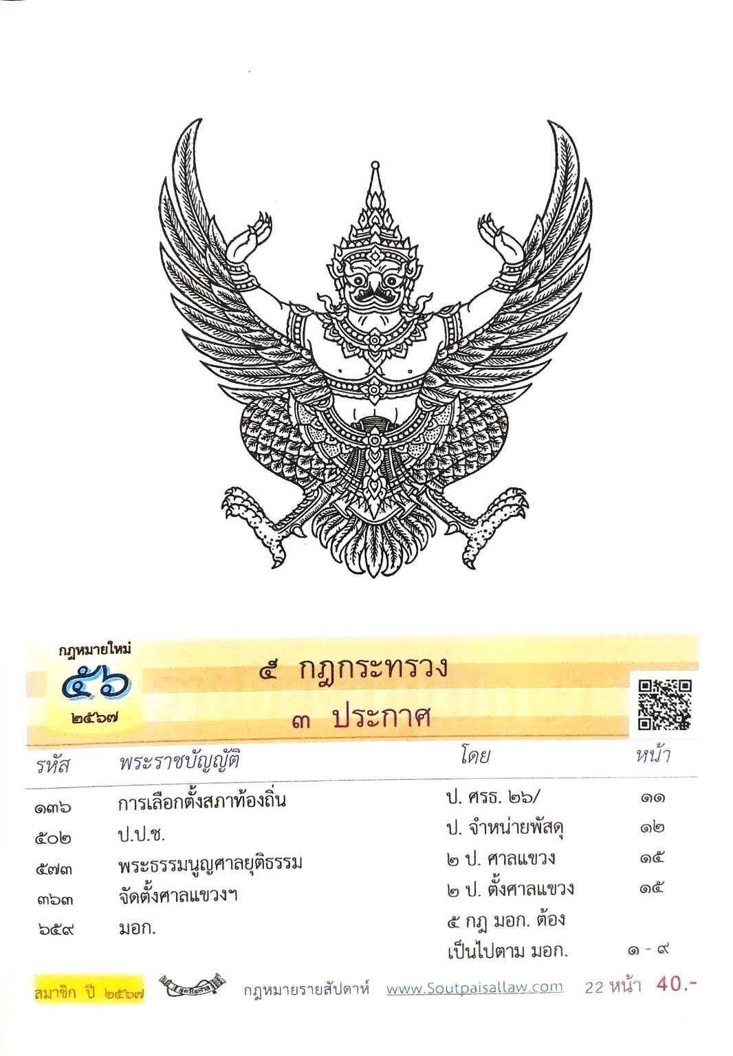 กฎหมายใหม่ปี 2567 ตอนที่ 56 5 กฎกระทรวง 3 ประกาศ