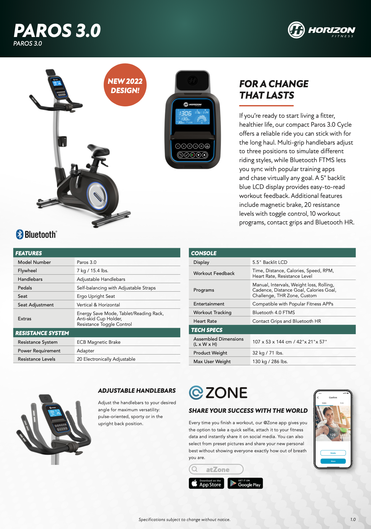 Horizon จักรยานออกกำลังกาย Paros 3.0(New arrivals)