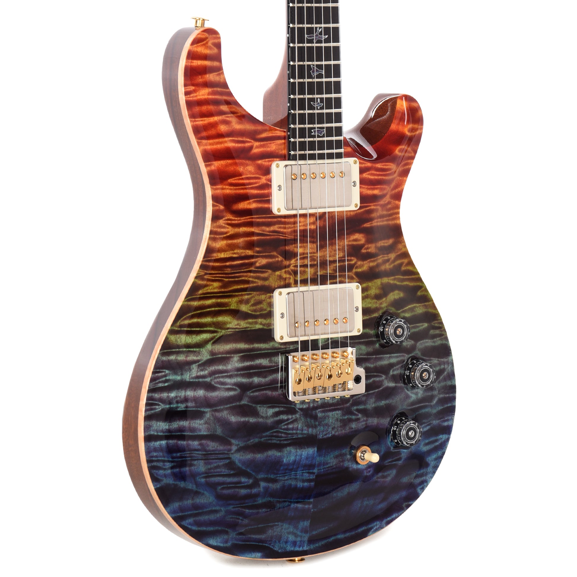 PRS Private Stock DGT Quilted Maple/African Mahogany Zombie Fade w/Stained Curly Maple Inlays & Tuners