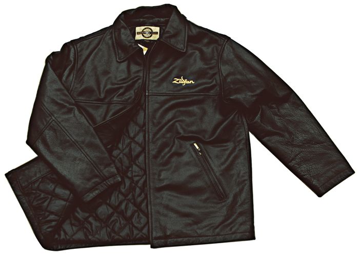 Zildjian Embroidered Logo Leather Jacket