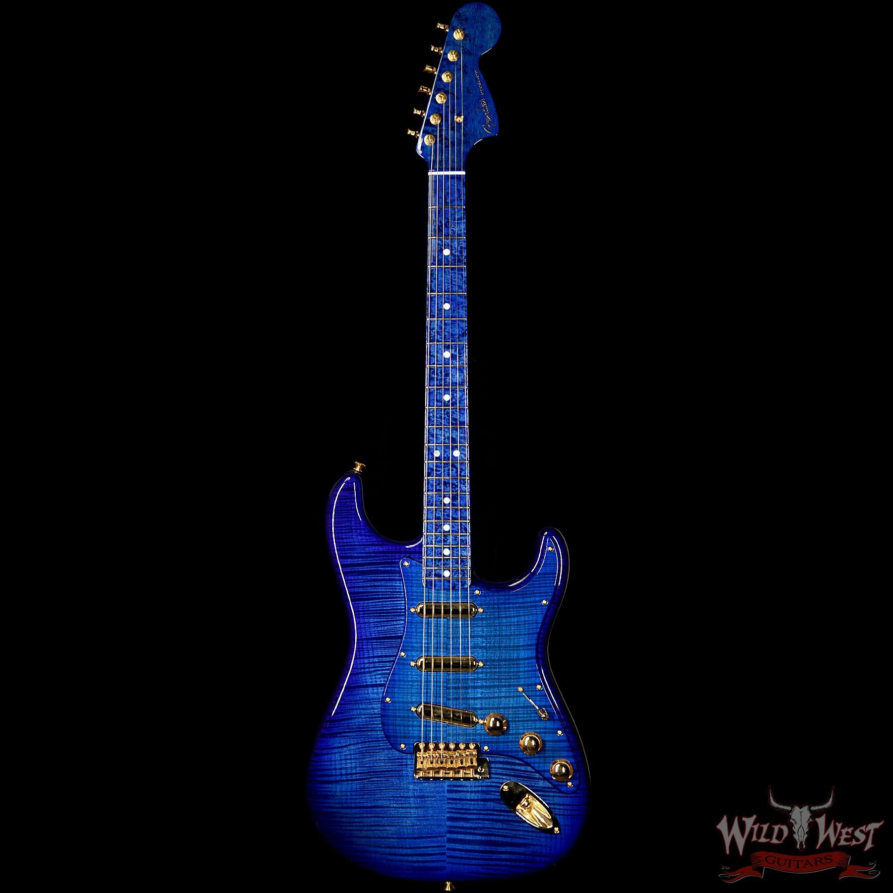 Fender Custom Shop Masterbuilt Yuriy Shishkov 1969 Stratocaster NOS Flame Top - Royal Blue