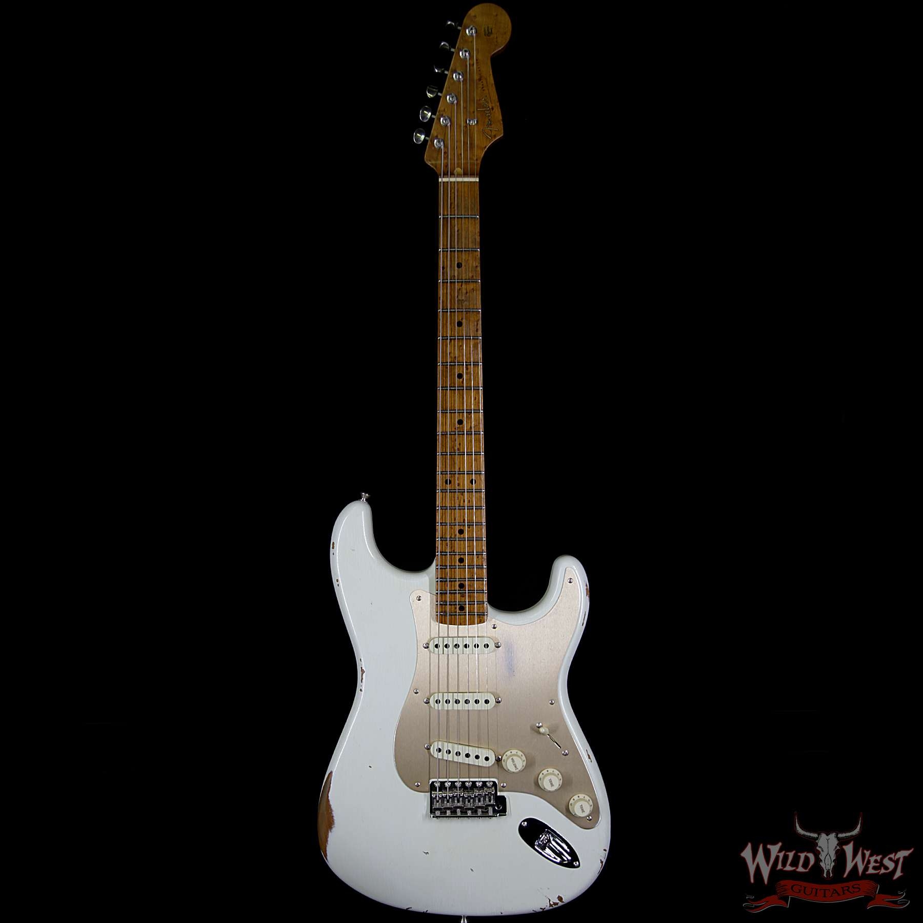 Fender Custom Shop 30th Anniversary LTD Roasted 1956 Stratocaster Relic Birdseye Neck & Board - Aged Olympic White