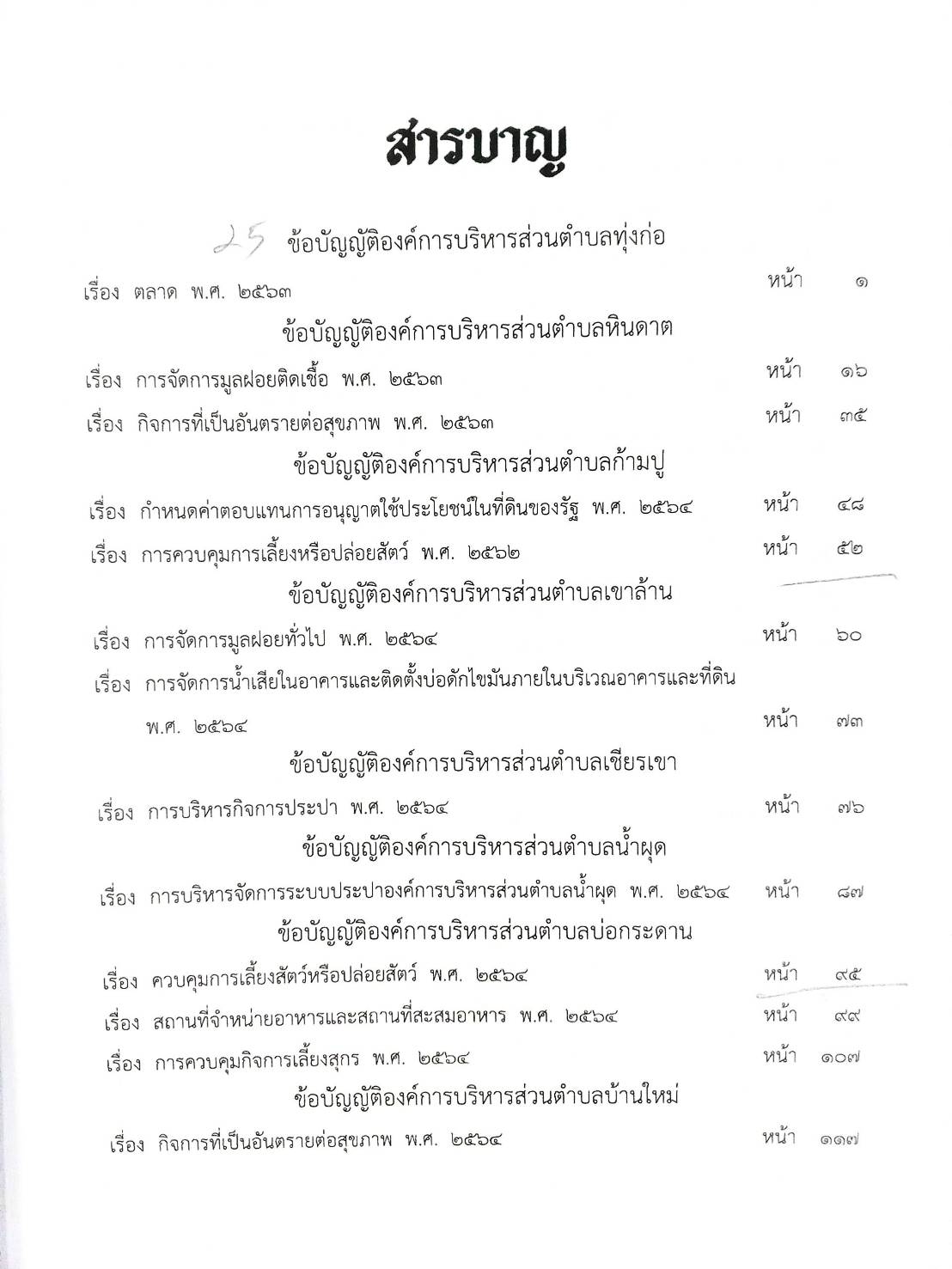 กฎหมายออกใหม่ ตอน 313/66 25 ข้อบัญญัติองค์การบริหารส่วนตำบล