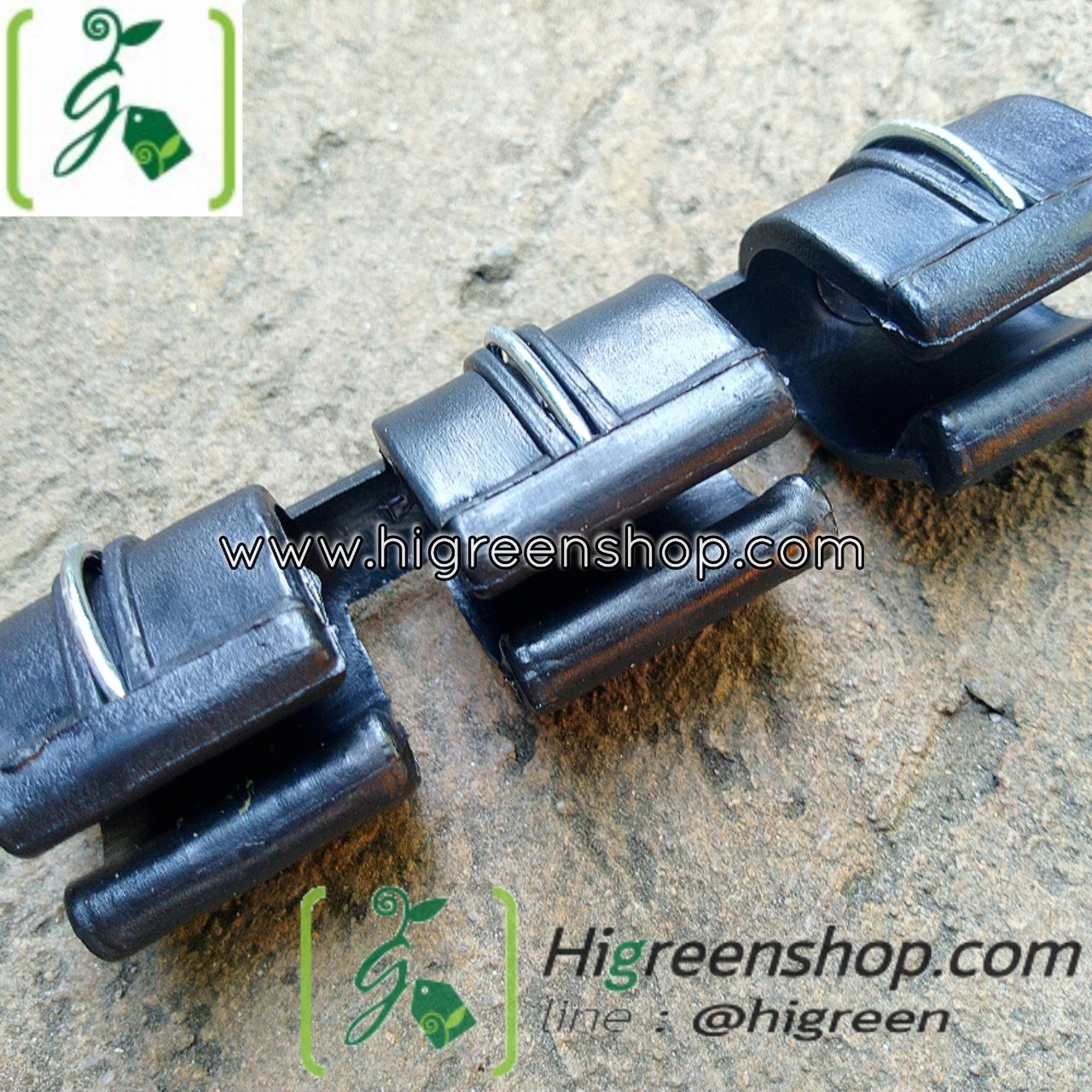 คลิปล็อคสีดำมีสปริง 6 หุน แบบ 3 ข้อ 1000 ตัว