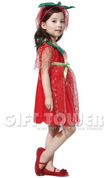 ชุดแฟนซีผลไม้ Rose Cherub หรือ Strawerry สำหรับแฟนซีเด็กหญิง ขนาด M, L, XL (รุ่นนี้ขนาดค่อนข้างเล็ก เลือกขนาดเพิ่ม 1 เบอร์จากตาราง)
