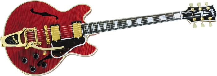 Gibson Custom CS356 Figured Top Electric Guitar with Bigsby Faded Cherry Gold Hardware