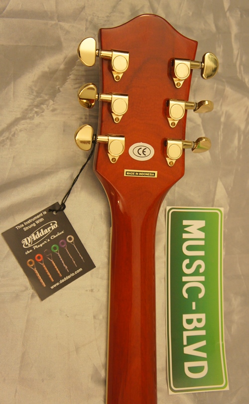 Gretsch Guitars G5022CE Rancher Jumbo Cutaway Acoustic-Electric Guitar Western Orange Stain Rosewood Fretboard