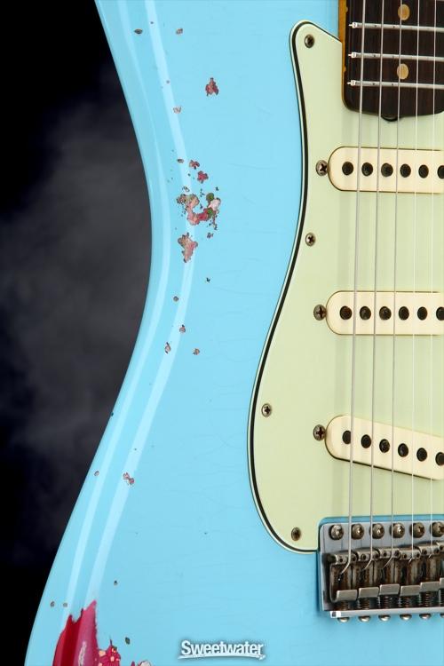 Fender Custom Shop 60s Stratocaster Heavy Relic/Closet Classic Mix - Daphne Blue/Pink Paisley