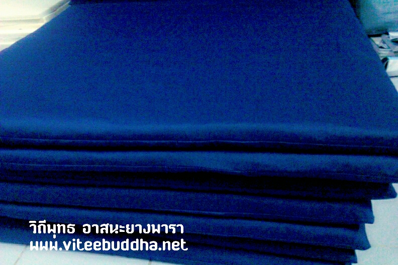 วิถีพุทธ อาสนะยางพารา อาสนะพระ เบาะนั่งสมาธิ เบาะรองนั่งปฏิบัติธรรม ขนาด 60ซม.x 60ซม.หนา 1นิ้ว สีน้ำเงิน
