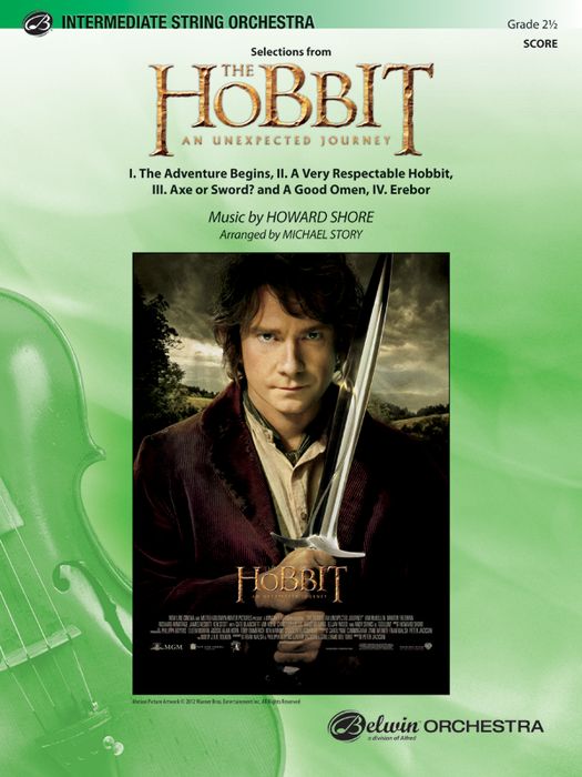 Alfred The Hobbit: An Unexpected Journey, Selections from String Orchestra Grade 2.5 Set