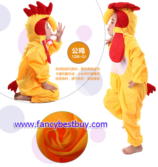 ชุดแฟนซีไก่ ชุดแฟนซีสัตว์เด็กหรือชุดมาสคอต สำหรับการแสดง ใช้ได้ทั้งเด็กชายหญิง มี ขนาด L 105-120