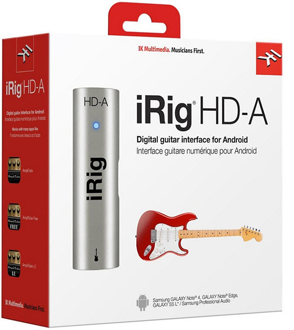 IK Multimedia iRig HD Studio-Quality Guitar Interface for Android Device