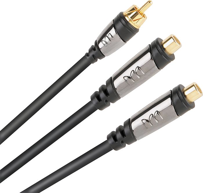 Monster Cable Male RCA to (2) Female RCA Cable Adapter