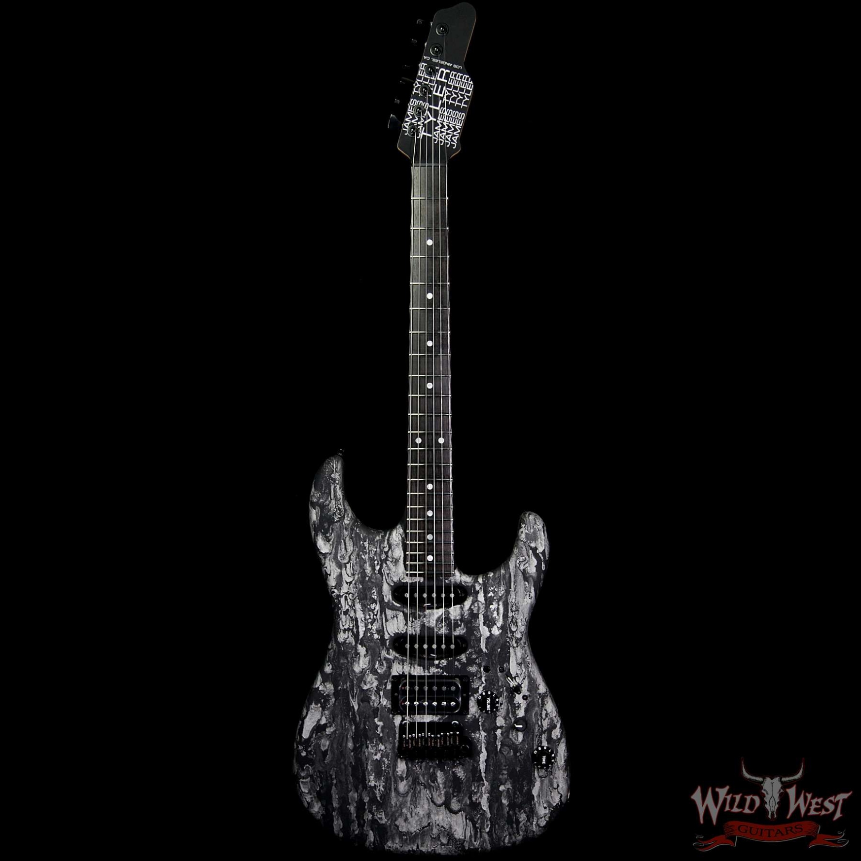 James Tyler USA 2019 NAMM Studio Elite HD HSS Macassar Ebony Fretboard Black & Silver Shmear