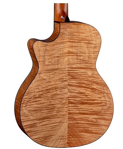 Luna Guitars High Tide Exotic Mahogany Nylon String Acoustic/Electric Grand Concert Cutaway Guitar Satin Natural