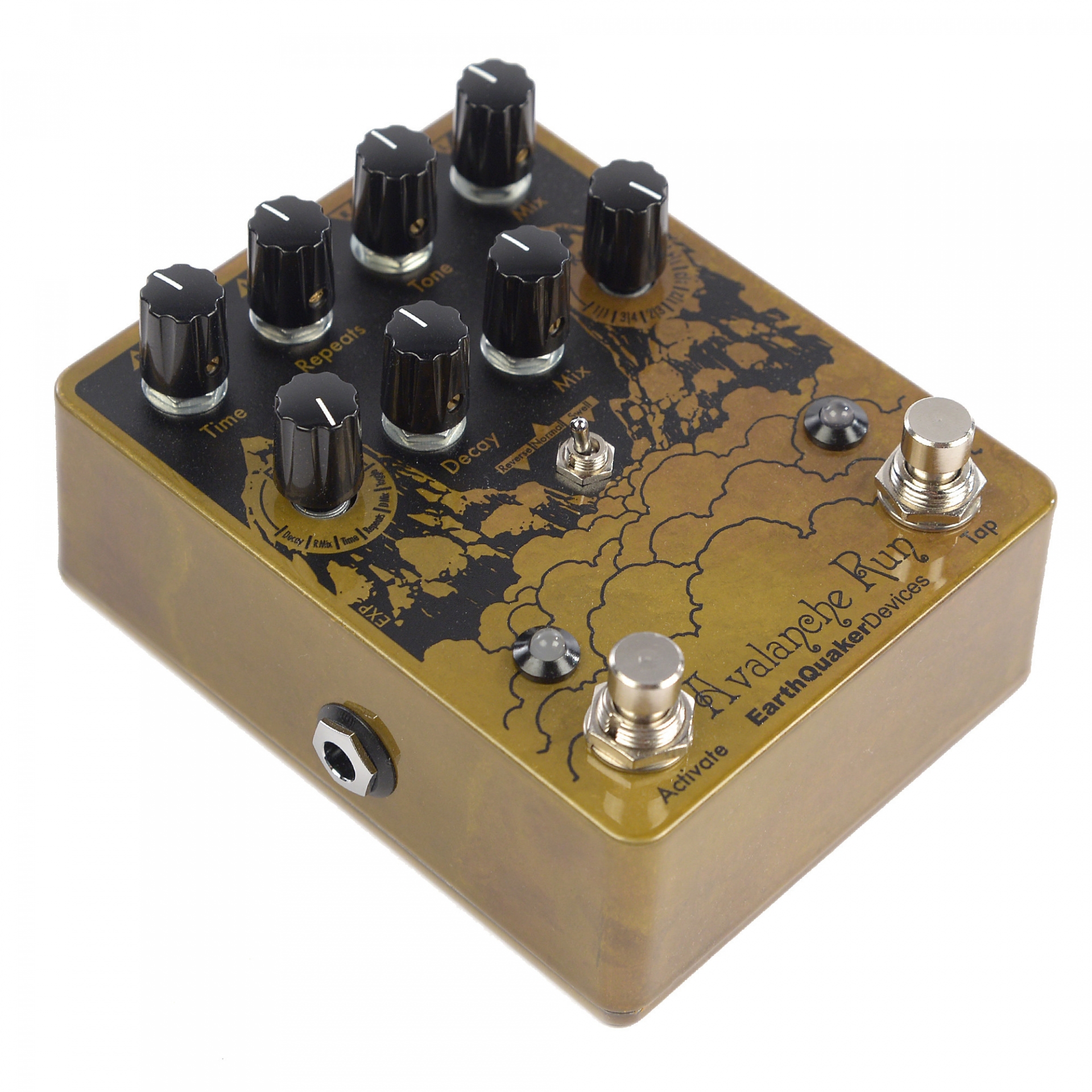 Earthquaker Devices Avalanche Run Stereo Delay and Reverb LTD Gold and Black