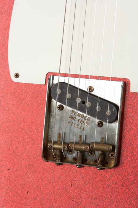 Fender Custom Shop Master Built By Greg Fessler '50s Heavy Relic Telecaster Electric Guitar Red Sparkle