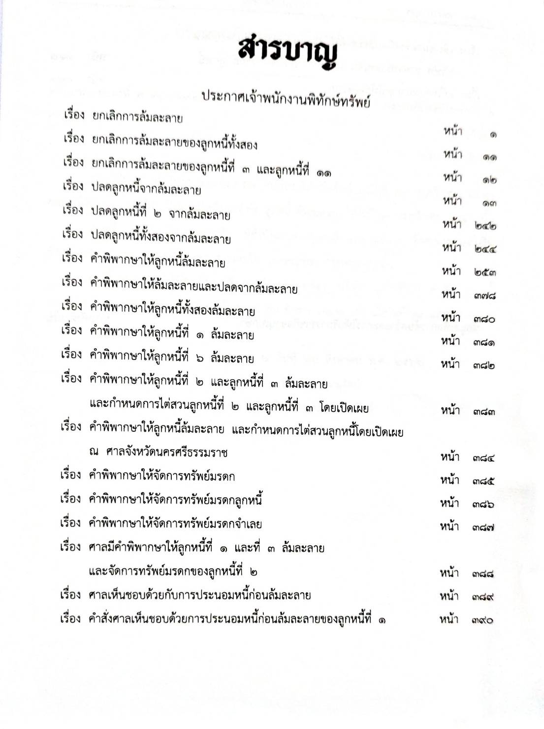 กฎหมายออกใหม่ 85/65 21 ประกาศเจ้าพนักงานพิทักษ์ทรัพย์