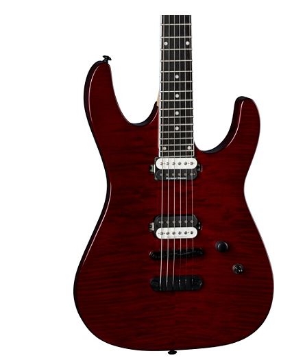 Dean Modern 24 Select Flame Top Electric Guitar Transparent Cherry