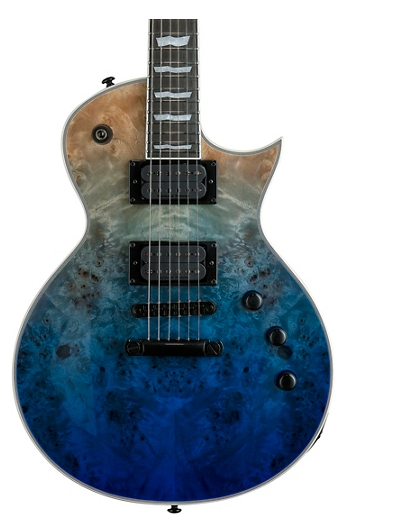 ESP LTD EC-1000 Burl Poplar Electric Guitar Blue Natural Fade