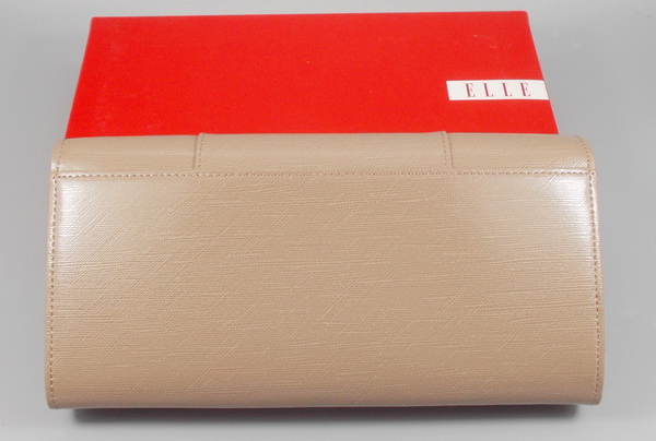 กระเป๋าสตางค์ ELLE เบจ 2 พับ ใหม่ แท้