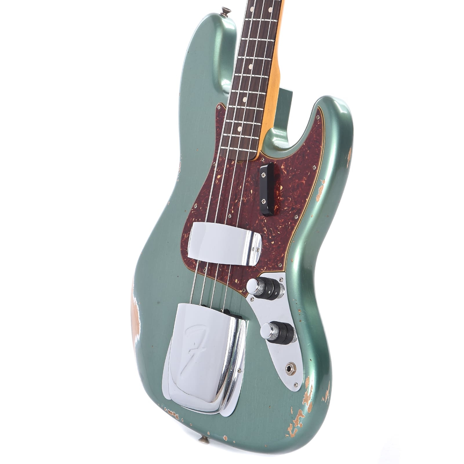 Fender Custom Shop 1960 Jazz Bass CME Spec Relic Super Aged/Faded Sherwood Green w/Painted Headcap