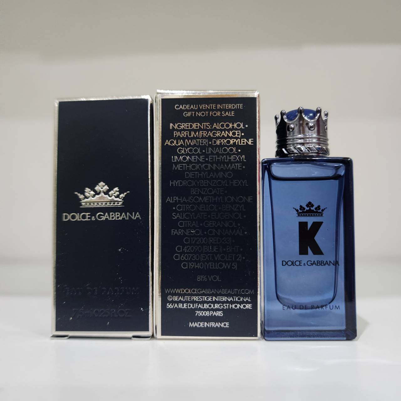 น้ำหอมจิ๋วมินิ Dolce & Gabbana K POUR HOMME Eau De Toilette 7ml (แบบแต้ม) ( Mini Perfume น้ำหอมขนาดพกพา)