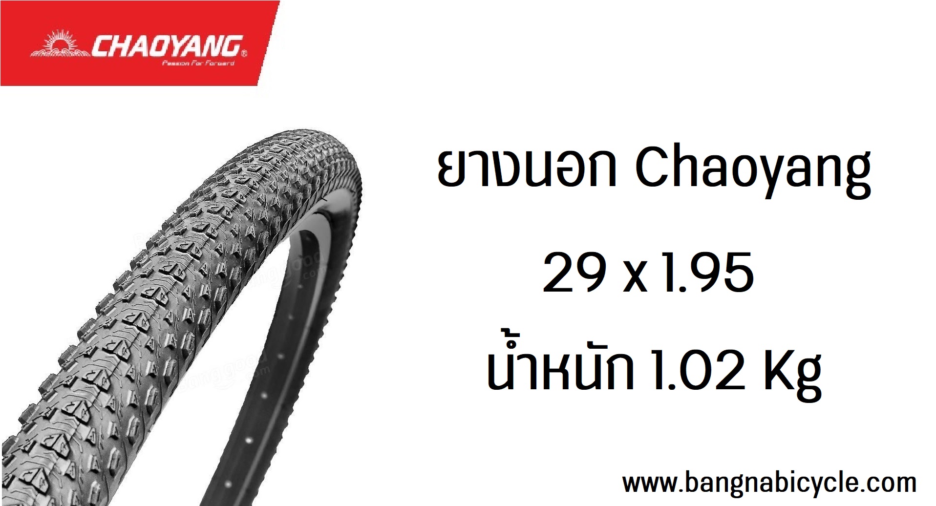 ยางนอกเสือภูเขา Chaoyang ขนาด 29 x 1.95