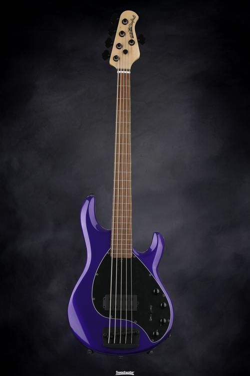 Ernie Ball Music Man Stingray 5 H Lined Fretless - Firemist Purple, Pau Ferro Fingerboard