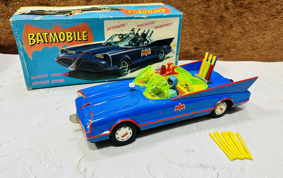 Vintage Batmobile with Missile Battery Operated
