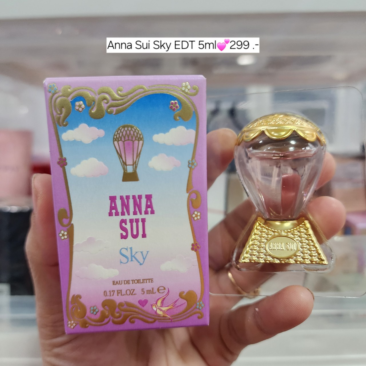 น้ำหอมจิ๋วมินิ Anna Sui Sky for women edt 5ml แบบแต้มมีกล่อง ( Mini Perfume น้ำหอมขนาดพกพา)