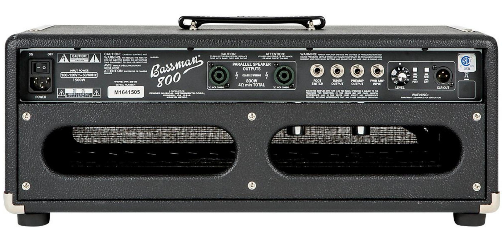 Fender Bassman 800 Hybrid 800W Bass Amp Head Black