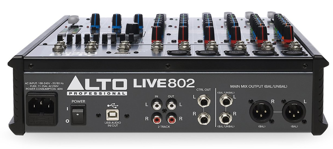 Alto Live 802 8-Channel/2-Bus Mixer with DSP and USB