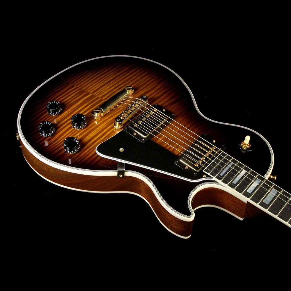 Gibson Custom Shop Music Zoo Exclusive Roasted Les Paul Custom Electric Guitar - Vintage Sunburst