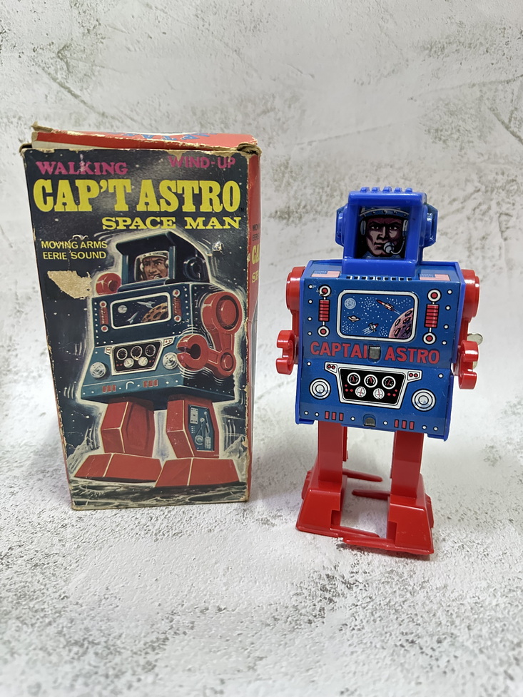 70s Mego Captain Astro Vintage Tin Toy