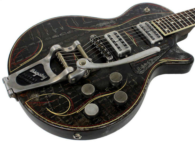 Trussart SteelDeville w/ B7 Bigsby in Dark Rust-O-Matic Pinstripe