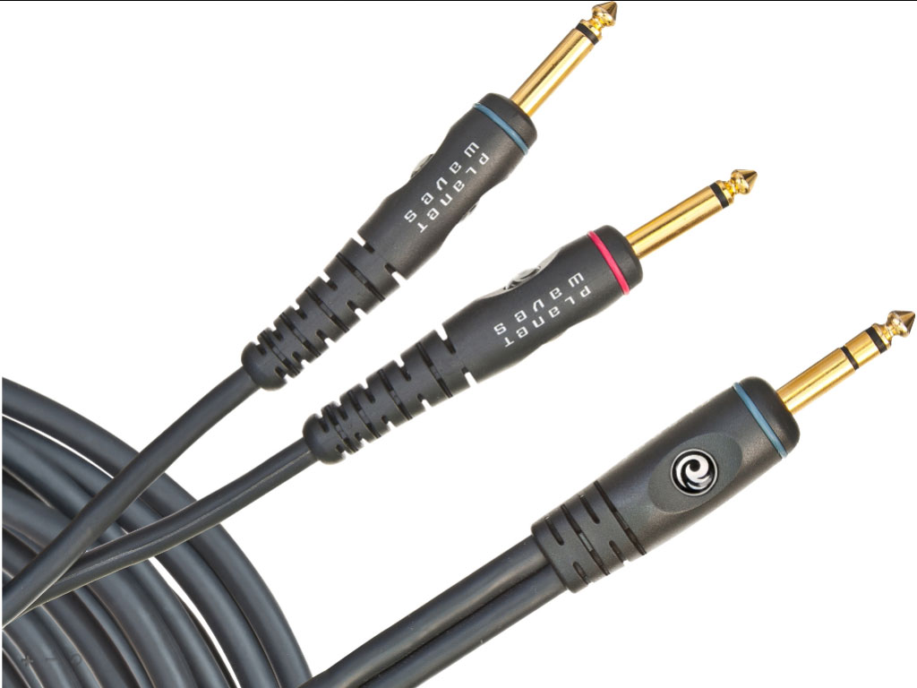 Planet Waves Custom Series Insert Cable Stereo 1/4" to Dual Mono 1/4"