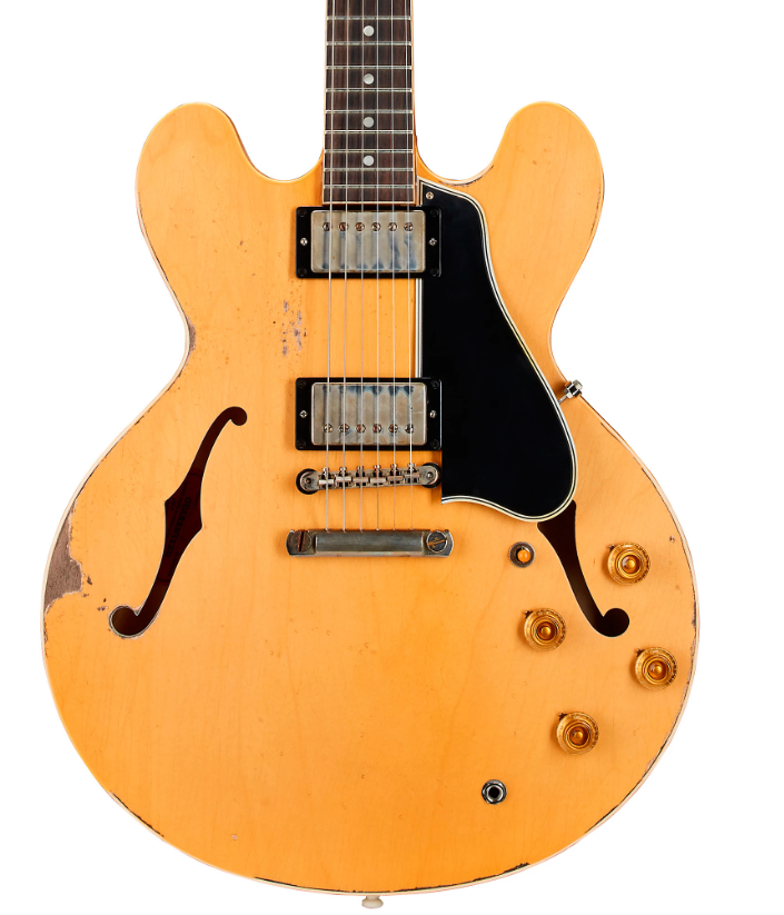 Gibson Custom Murphy Lab 1959 ES-335 Reissue Ultra Heavy Aged Semi-Hollow Electric Guitar Vintage Natural