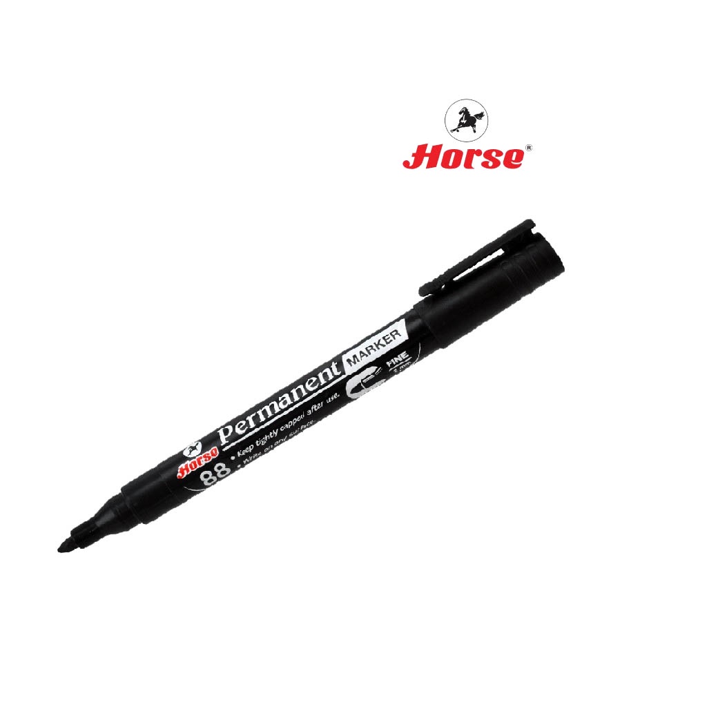 HORSE ปากกาเคมีหัวเดียว ตราม้า หัวกลม H-88 ( ราคา / 1 ด้าม)