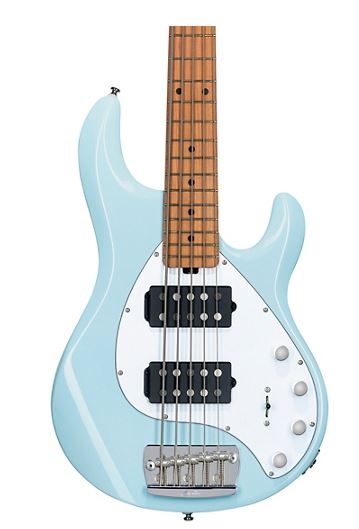 Sterling by Music Man StingRay 35HH 5-String Electric Bass Daphne Blue