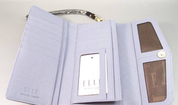 กระเป๋าสตางค์ ELLE เทา-กรม มีหู ใหม่ แท้