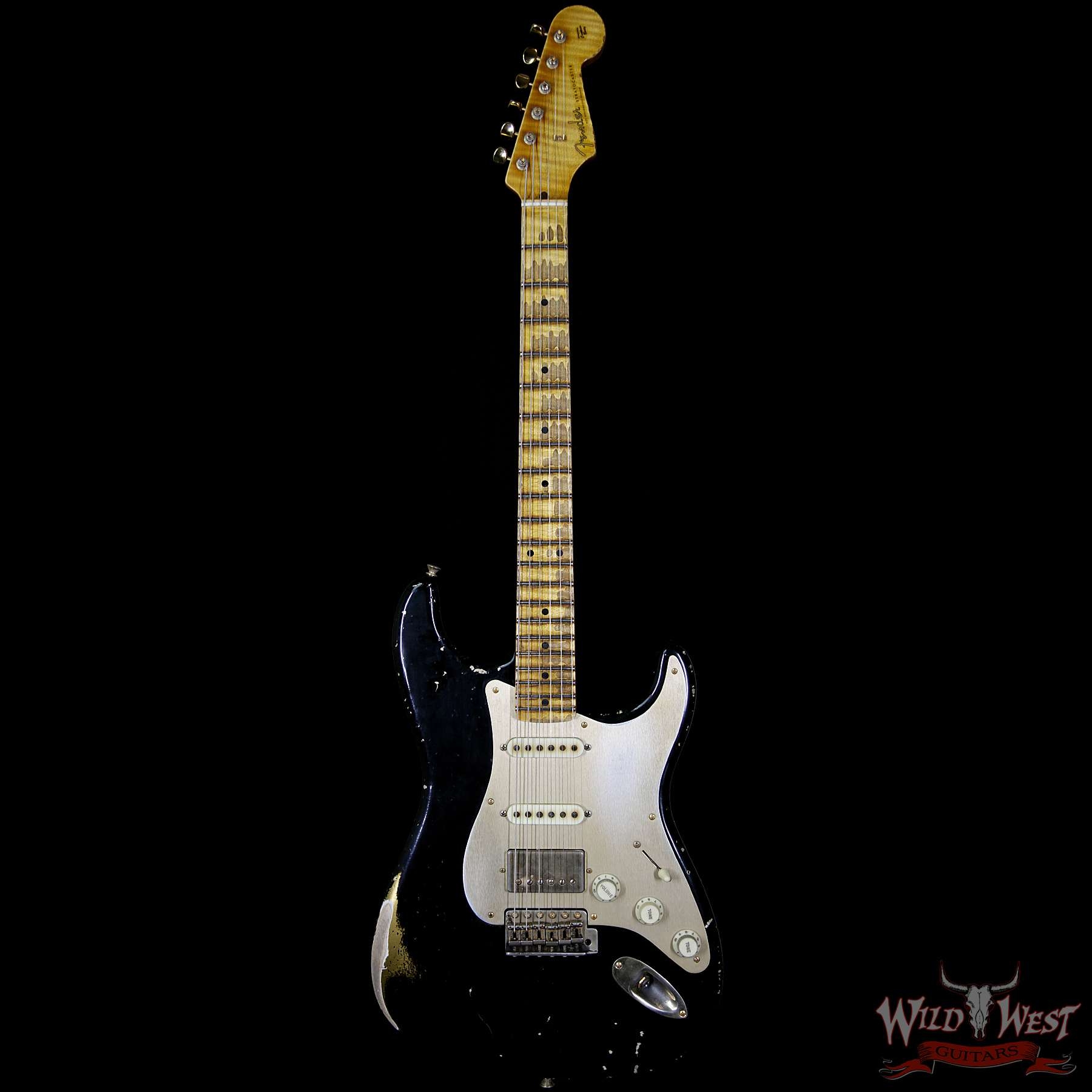 Fender Custom Shop Masterbuilt 1956 Stratocaster HSS Heavy Relic by John Cruz - Black Over HLE Gold