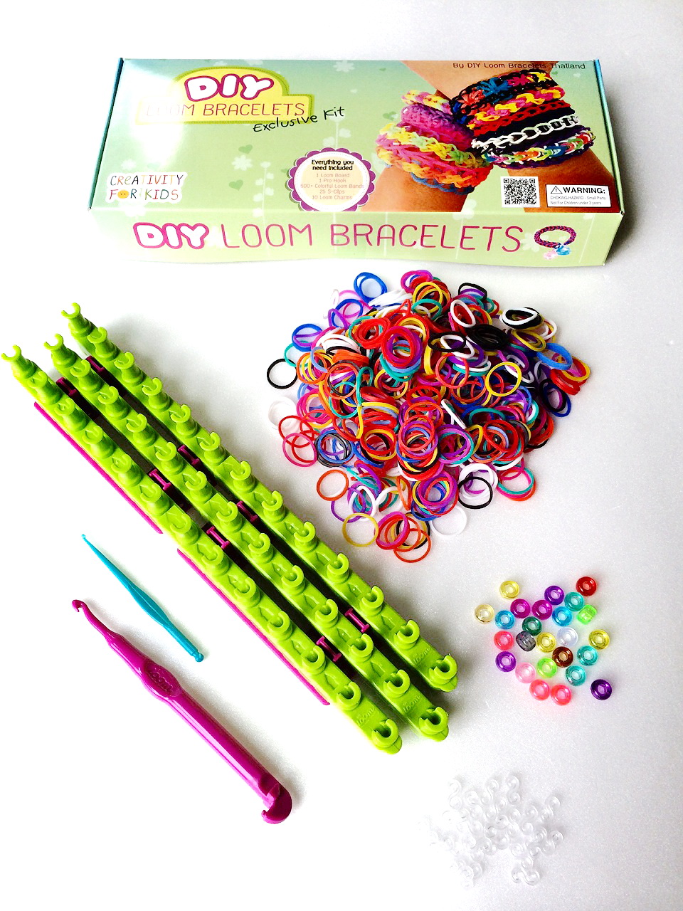 ชุดถักซิลิโคน Loom Band ชุด New DIY Loom Bracelets Exclusive Kit (Ex Set)