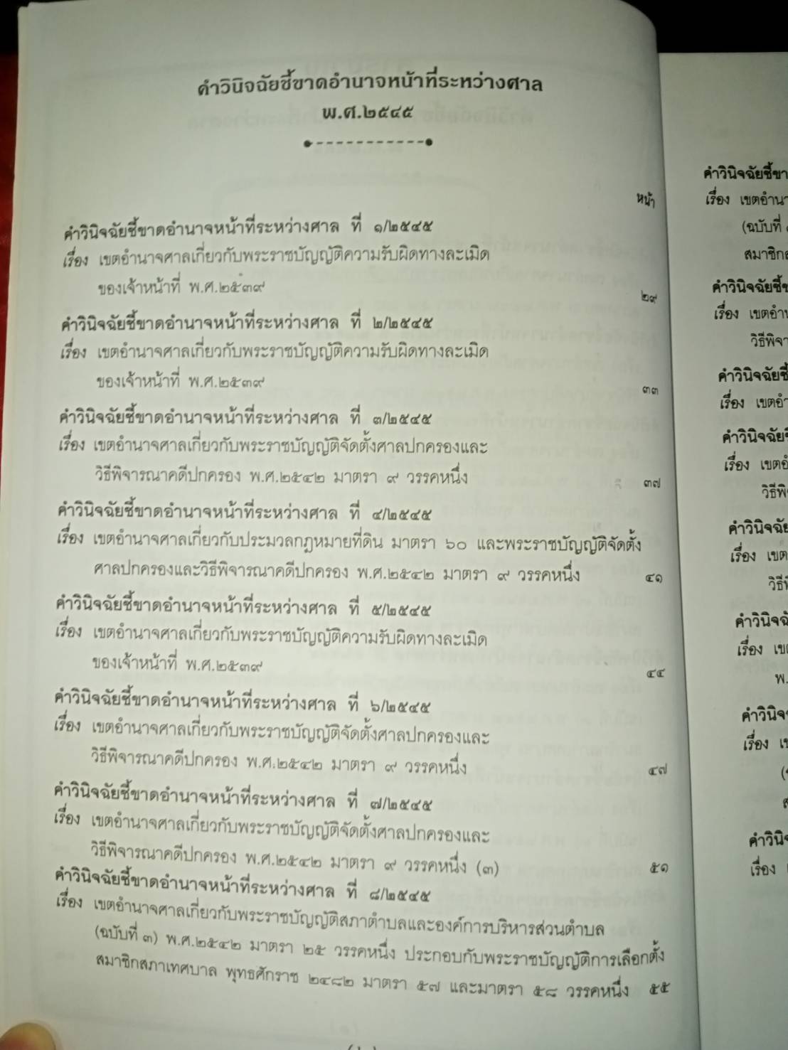 คำวินิจฉัยชี้ขาดอำนาจหน้าที่ระหว่างศาล