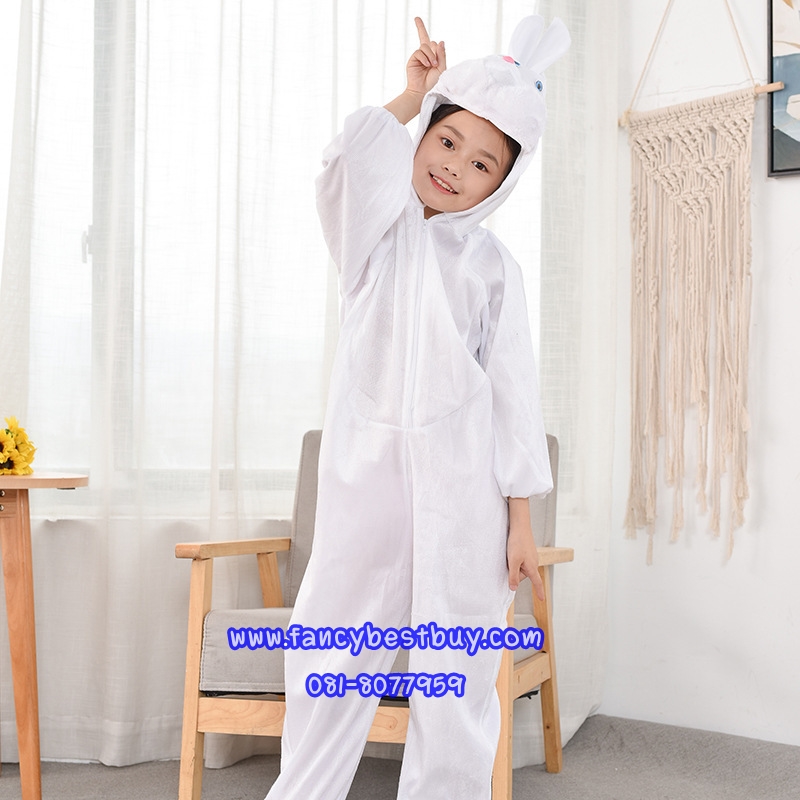 ชุดแฟนซีกระต่ายน้อย ชุดแฟนซีสัตว์เด็กหรือชุดมาสคอต สำหรับการแสดง ใช้ได้ทั้งเด็กชายหญิง มี ขนาด M 90-105, L 105-120, XL 120-130, XXL 130-140