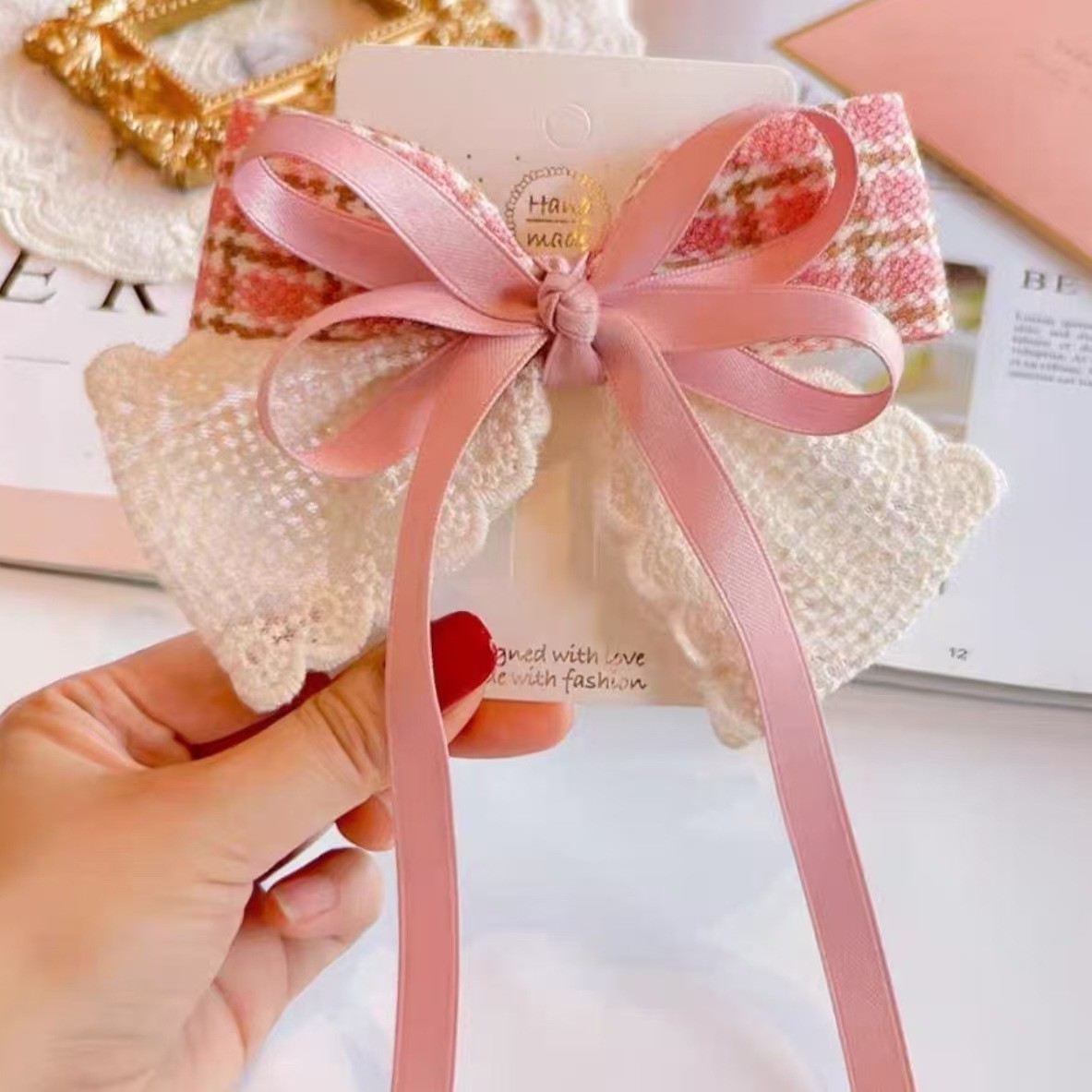 MYPINK 💕กิ๊บติดผม สีหวาน โบว์ติดผม