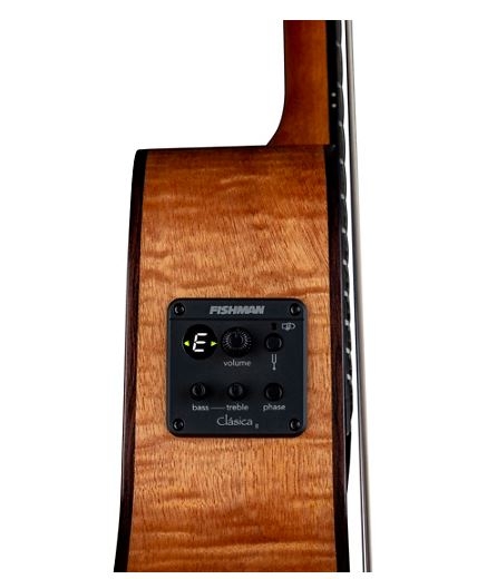 Luna Guitars High Tide Exotic Mahogany Nylon String Acoustic/Electric Grand Concert Cutaway Guitar Satin Natural