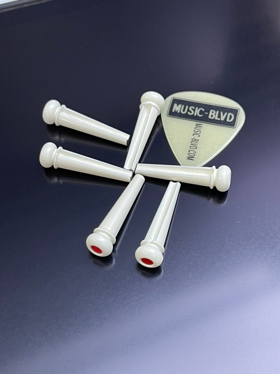 Martin Luxe Liquidmetal Bridge Pin Set - Bone Colored